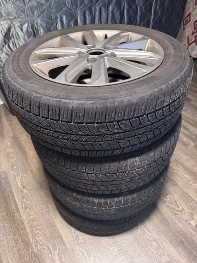 Selling a set of Hyundai all-season tires with original rims, sized at 205/55/R16, perfect for your...