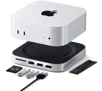 Satechi Mac mini M4 Hub Stand Dock NVMe SSD Enclosure, View more