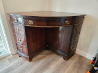Antique wood corner desk