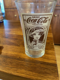 ANTIQUE COCA COLA LARGE FLARED GLASS REPRODUCTION #V0198
