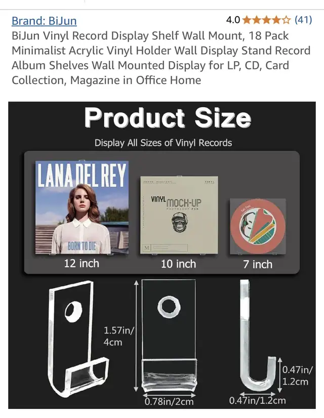 Amazon clear Vinyl Display Shelf Wall Mount  in Arts & Collectibles in Ottawa - Image 7