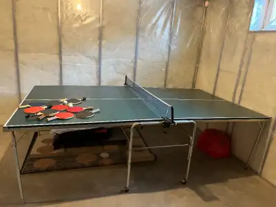 Foldable Table Tennis table and paddles and net, View more