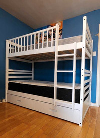 Fraser Twin Over Twin Solid Wood Bunk Bed (Read Description)