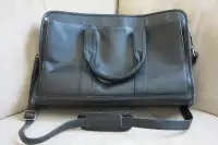 Black Kenneth Cole Reaction leather messenger bag