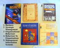 5 Business Books, College Grade, excellent condition, $5 each