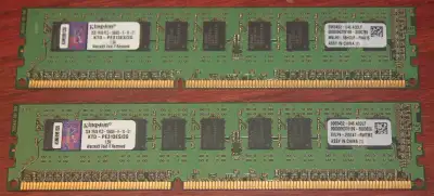 2x Kingston KTD-PE313ES/2G, 2GB, DDR3, ECC server memory module, View more