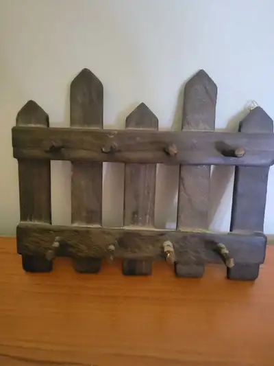 Wooden Picket Fence Wall Hook, View more