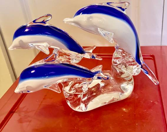 Beautiful Large Art Glass Dolphin in Arts & Collectibles in Burnaby/New Westminster - Image 3