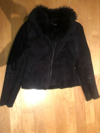 Blouson manteau noir petit  