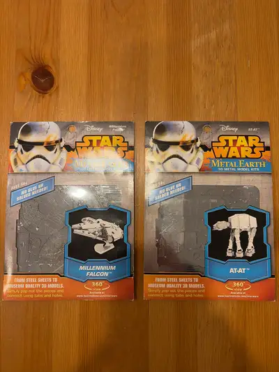 15$ chaque, valeur de 25 en magasin J'offre deux modèles Star Wars Metal Earth : le Millennium Falco...