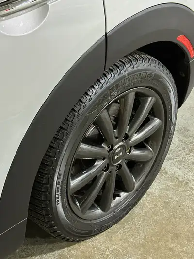 "Almost brand-new Michelin winter tires, used for just 2 days, but one got punctured due to bad road...