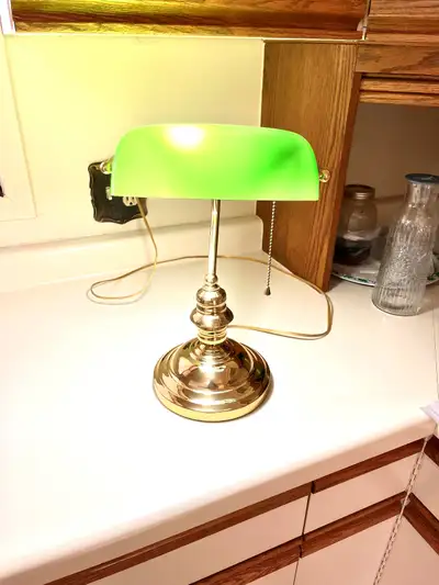 Vintage Antique Bankers Desk Lamp, View more