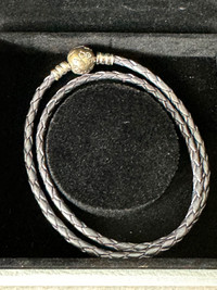 Pandora Braided Double-Leather charm bracelet