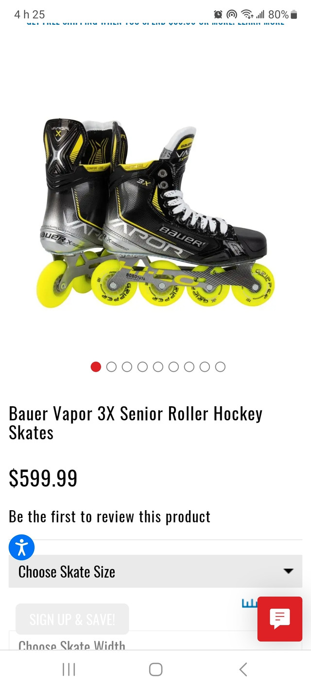 Bauer Vapor 3X Senior Roller Hockey Skates in Skates & Blades in Sudbury - Image 4