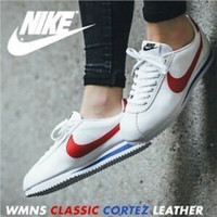 NEW NIKE CORTEZ SHOES WOMEN's 7  CLASSIC LEATHER SNEAKERS WHITE