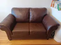 Genuine leather couch (part of a set)