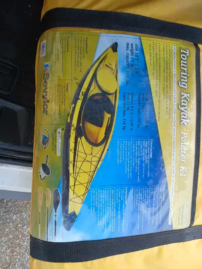 Get ready to paddle into adventure with this used Sevylor Pointer K1 Touring Kayak, designed for one...