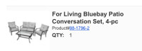 For Living Bluebay Patio Conversation Set