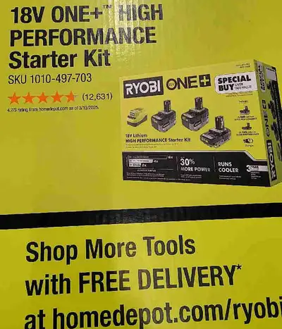 Brand new ryobi battery kit , View more