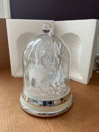 New Avon Woodland Scene Bell Jar Lighted Ornament