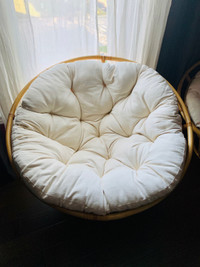 Papasan Chair with foot rest 