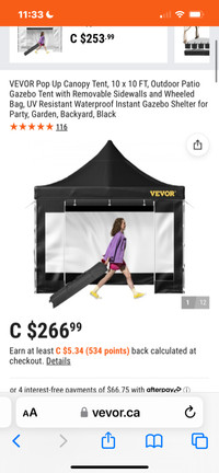 10x10 Out Door Patio Gazebo Pop Up Canopy Tent for Party, Vendor