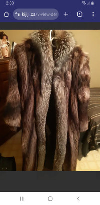 Lady coyote fur coat $800.00.