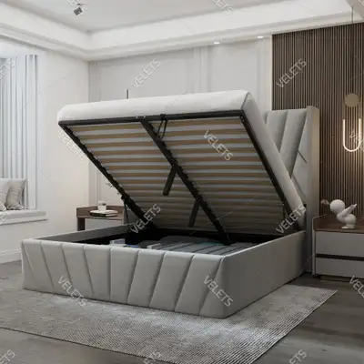 King Storage Bed Frame | Smart & Sturdy Hydraulic Lift Storage, View more