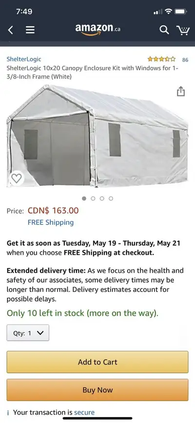 New Clearview Enclosure Kit 10’X20’, View more