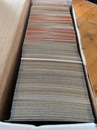 Long box of 80s hockey cards