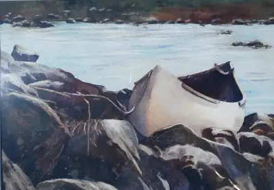 Francine Robert tableau aquarelle original, View more