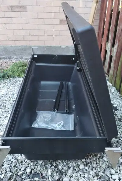 Storage Truck Box 5' 1" length with brackets which are adjustable. 4'6" length of box without bracke...