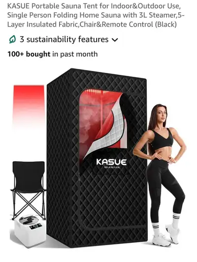 Experience relaxing spa-like comfort at home with this KASUE Portable Sauna Tent, which I have for s...