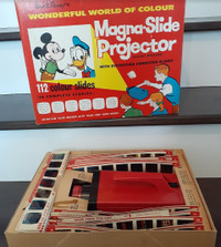 Vintage Walt Disney Magna-Slide Projector with slides & box