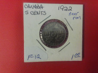 1922 Canada 5¢ Coin