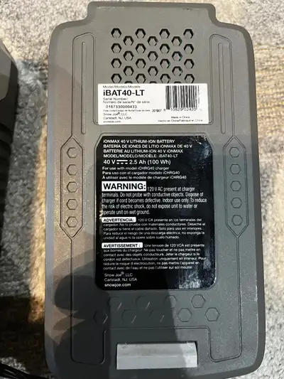 Ion max 40v lithium ion charger and battery, View more