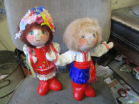 1970s UKRANIAN ETHNIC DRESS BOY & GIRL DOLL COUPLE $15 EA.