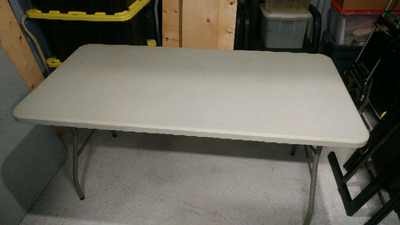 I have 1 -6 foot folding table in good condition. https://www.staples.ca/products/392331-en-staples-...
