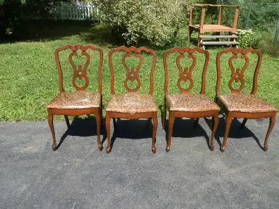 Wooden chairs are a classic staple PRICE IS FIRM. THANK YOU. ONLY CASH, PLEASE. THANK YOU. Wooden ch...