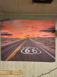 For Sale: Large Canvas Print of Route 66 at Sunset