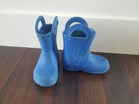 Blue Crocs rain boots size 8T