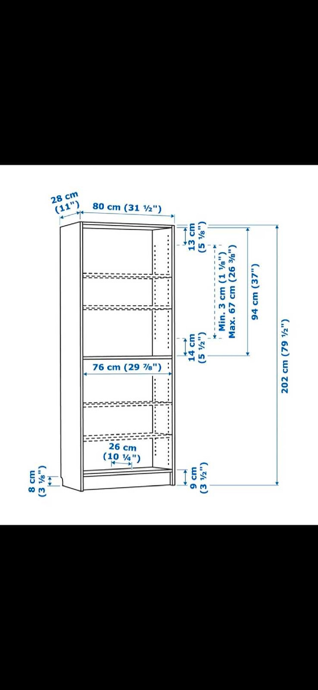 Bookshelf - White  in Bookcases & Shelving Units in City of Toronto - Image 2
