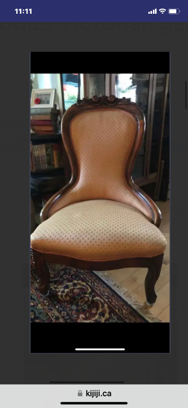 Antique Victorian parlour chair in Chairs & Recliners in Kitchener / Waterloo - Image 3