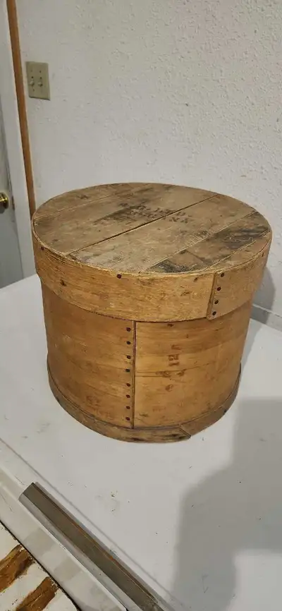 Vintage Wooden Hat Box, View more