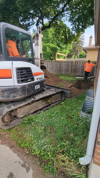 Excavating and landscaping services 