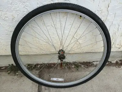 Front bike wheel and tire 700 x 38C, View more