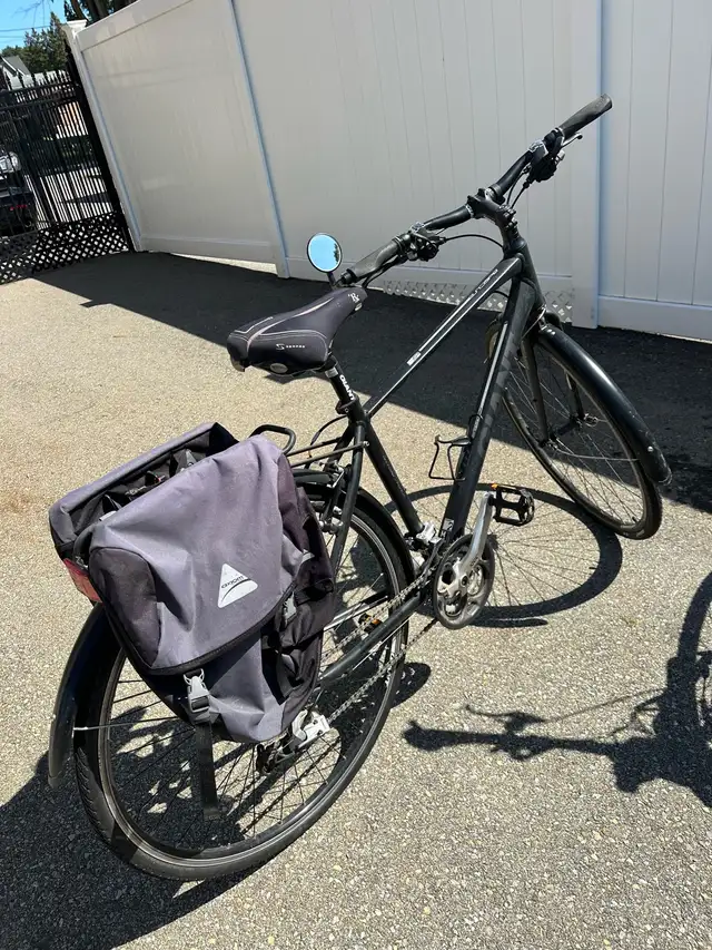 Unisex adult  black coloured bicycle