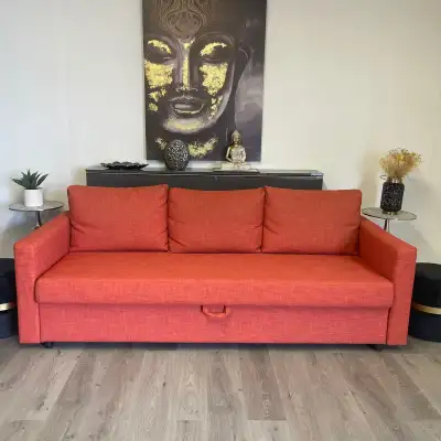 Canapé-lit IKEA Friheten 3 places de couleur orange, View more