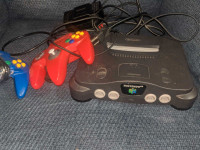 Nintendo 64 2 controllers
