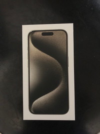 New unlocked iPhone 15 pro 128GB in titanium